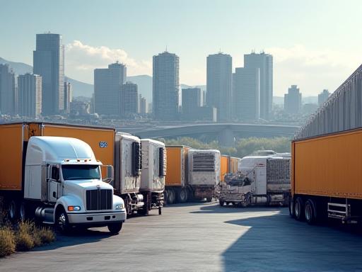 Horizon Cross Trade & supply chain Ltd logistics trucks at Denver distribution hub